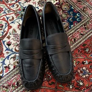 J. Crew Black Leather Loafers